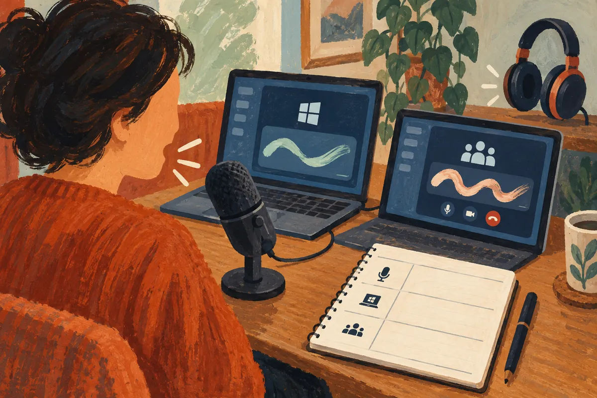 When a Windows 11 Microphone Does Not Work: Checking App Permissions and Input Devices Separately — Original illustration of the key points