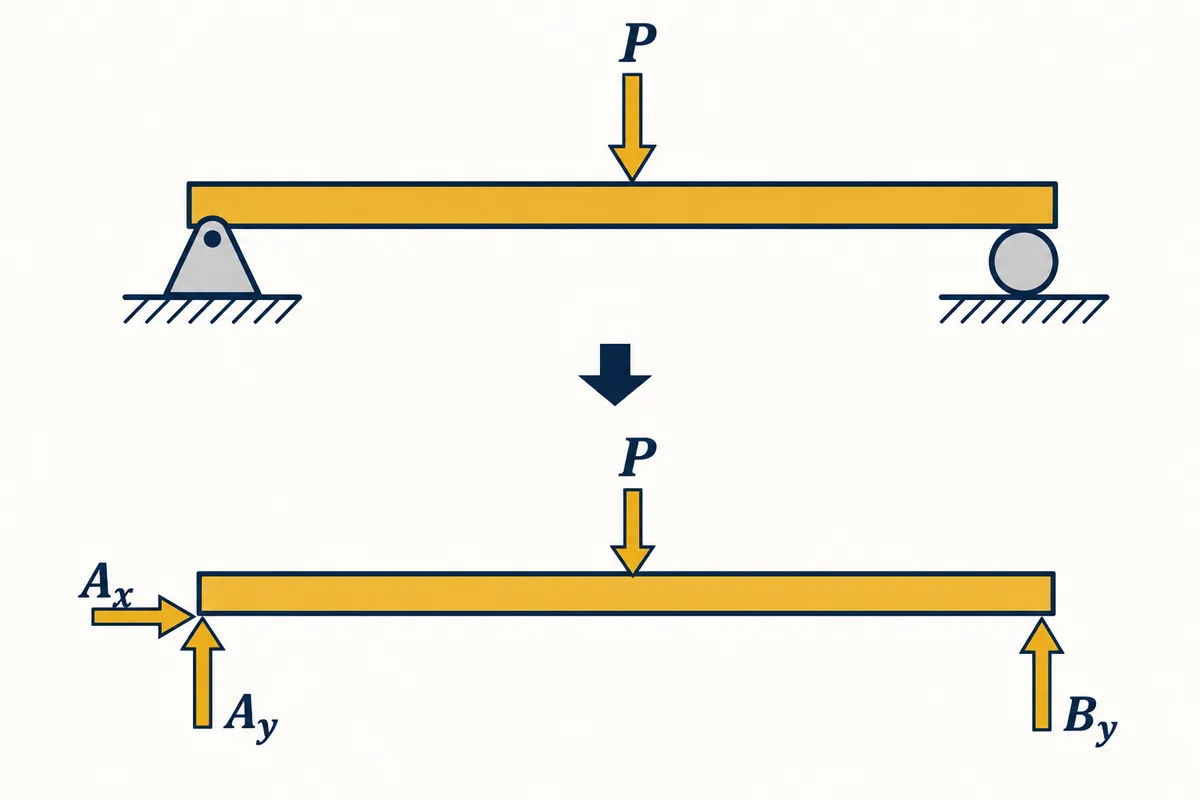 재료 역학: Free-Body Diagram(FBD)(자유물체도) — 본문의 핵심 항목을 살펴보는 설명 그림
